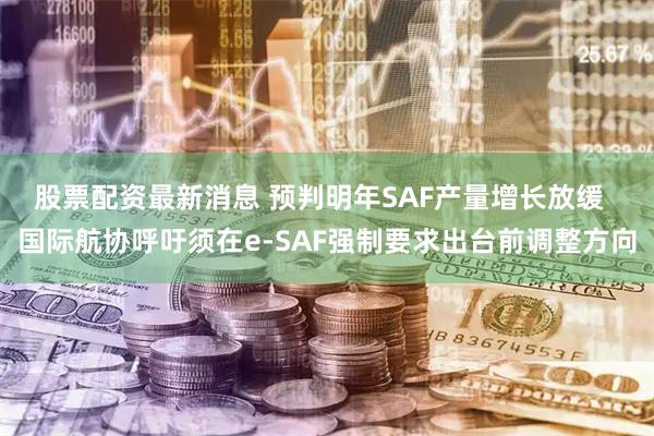 股票配资最新消息 预判明年SAF产量增长放缓  国际航协呼吁须在e-SAF强制要求出台前调整方向
